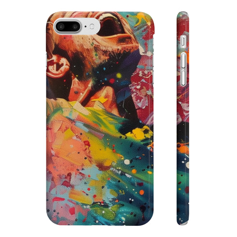 Vibrant music-inspired glossy phone case for iPhone 7/8 Plus.