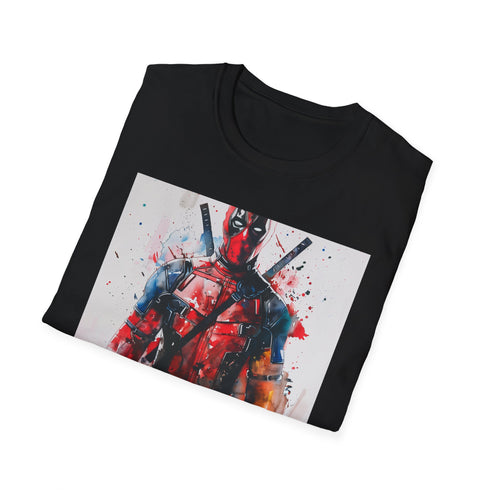Charcoal Deadpool crew neck T-shirt with graphic perfect for summer wear