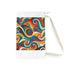 Vibrant wave pattern laundry bag for stylish laundry transport
