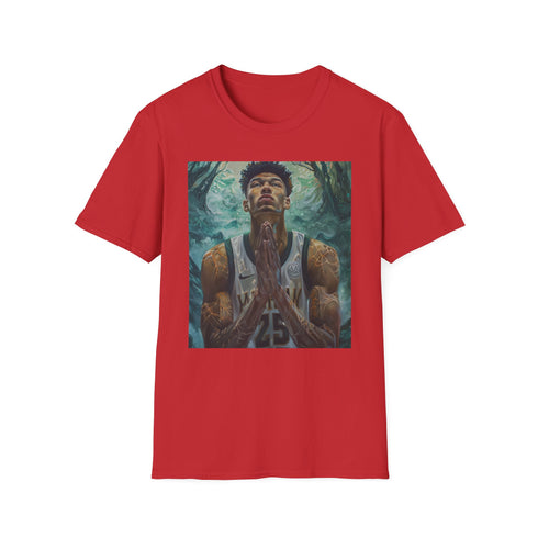 Charcoal Giannis T-shirt: MVP portrait tee for basketball fans.