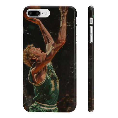 Larry Bird Celtics pride glossy iPhone 7 Plus phone case.