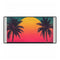80s Retro Miami Neon Sunset — XL & XXL Desk Mat — Full Top-Down Artwork View