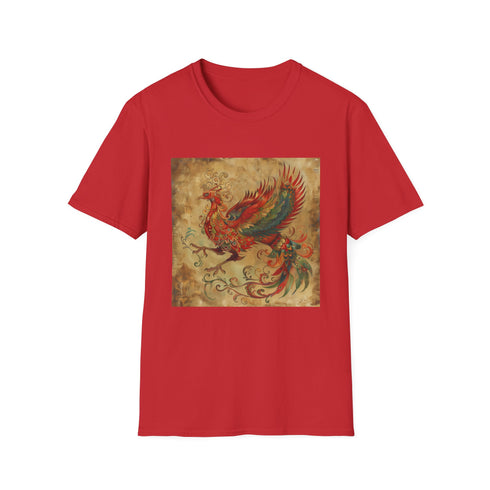 Mythical Phoenix Rising T-Shirt in Charcoal, Unisex Regular Fit