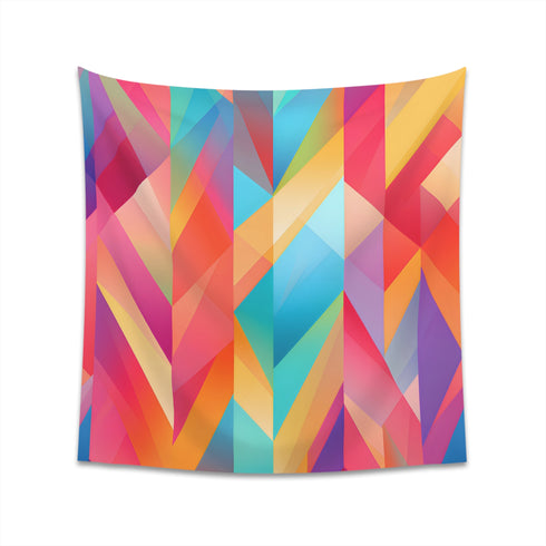 Summer Solstice Abstract Geometric Tapestry: Vibrant modern art for all seasons - 34 x 40 or 57 x 57 - High-quality, stylish, perfect gift