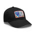 White Eiffel Tower Watercolor Baseball Cap with Light Brown patch.