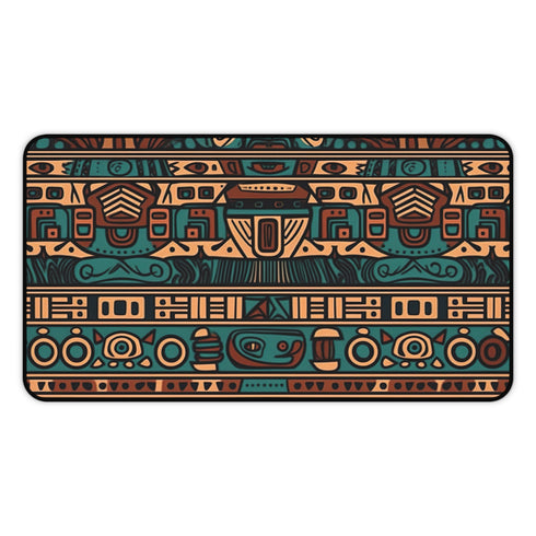 Stylish Modern Aztec Desk Mat with Unique Pattern for Workspace Protection and Colorful Flair