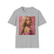 Charcoal cotton T-shirt featuring vibrant Barbie painting regular fit crew neck design