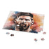 Lionel Messi soccer jigsaw puzzle featuring action shot on field.