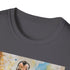 Charcoal cotton T-shirt featuring electrifying Black Adam illustration regular fit