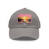 Fishermans Paradise Sunset Cap in White with Light Brown Rectangle Patch