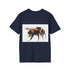 Bumblebee watercolor tee, cotton crew neck, charcoal color, summer style.