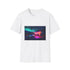 Vibrant neon crew neck cotton T-shirt with watercolor Cillian Murphy graphic