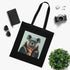 Koala Cool Tote Bag - Trendy and stylish black cotton tote bag.