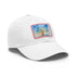 Empire State White Cotton Hat with Watercolor Skyline Design