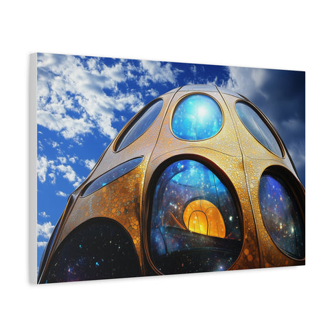 Solar Cathedral Floating in Orbit Stretched Canvas Wall Art