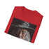 Charcoal cotton crew neck tee featuring Albus Dumbledore portrait.