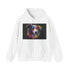 Watercolor Navy Collie Majesty Hoodie, Regular Fit Unisex Sweatshirt.