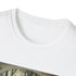 Charcoal forest-themed cotton t-shirt with woodland animals design