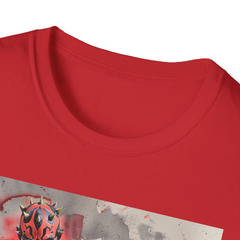 Charcoal cotton T-shirt with Sith Lord Darth Maul illustration
