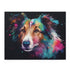 Adorable collie jigsaw puzzle, vibrant colors and intricate details.