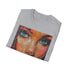 Charcoal cotton T-shirt with vibrant Barbie portrait in regular fit