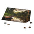 Vibrant Amazon River Adventure Jigsaw Puzzle with lush rainforest imagery.