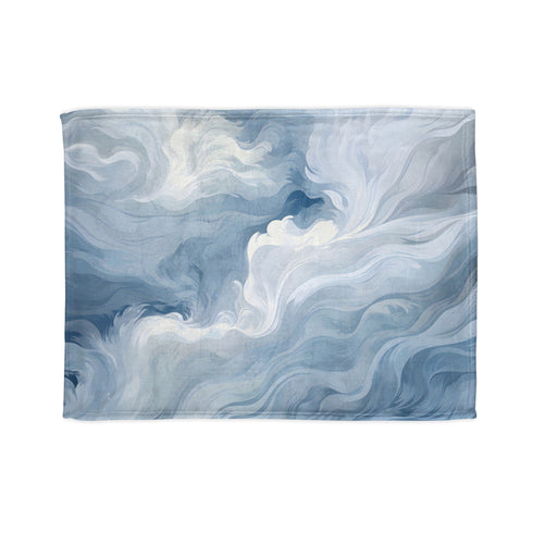 Soft abstract line design dog blanket for anxiety relief and comfort.