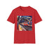 Charcoal cotton crew neck t-shirt with watercolor London underground design