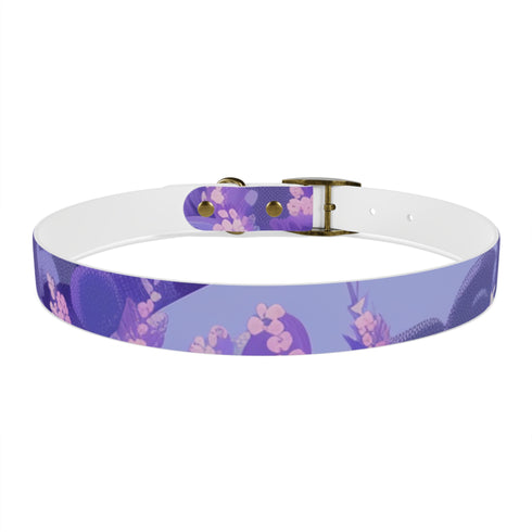Lavender Fields Dog Collar in Black Onyx for Stylish Pets