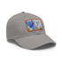 Watercolor Eiffel Tower Baseball Cap in White with Light Brown Patch