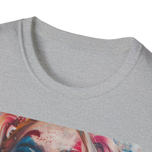 Rebellious Spirit Harley Quinn Charcoal T-shirt, Men's regular fit, DTG cotton.