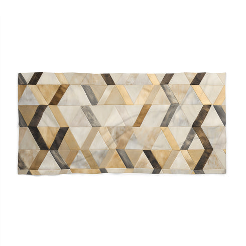 Elevate your beach experience with our luxurious Pearl Kilim Gold Beach Towel