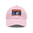 Vibrant neon watercolor cap featuring Elon Musk design on white/light brown patch.