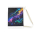 Neon space galaxy laundry bag with eye-catching color pop design.