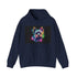 Yorkie Happiness Watercolor Hoodie in Navy, Size S, Unisex Regular Fit