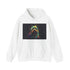 Yorkie Furry Friend Navy Hoodie featuring watercolor Yorkshire Terrier illustration.
