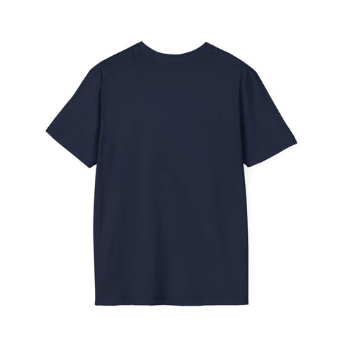 Charcoal minimalist mountain sunrise T-shirt with crew neck and soft cotton feel