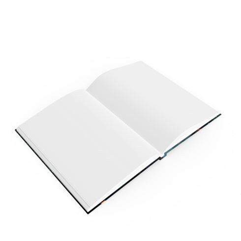 Data Streams Cyberpunk Journal - Neon-lit cityscape design, perfect for digital creatives and tech enthusiasts. High-quality material, great gift idea!