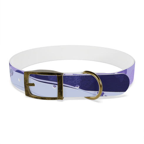 Lavender Fields Dog Collar: Stylish black-onyx M size accessory for pets.