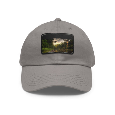 Explorers Amazon Adventure Baseball Cap in White with Light Brown Patch