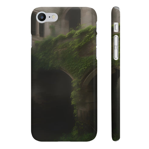 Enchanted Ruins Phone Case, Medieval castle image, iPhone 7 Plus, glossy.