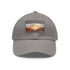 Desert Peaks Baseball Cap in White with Light Brown Patch