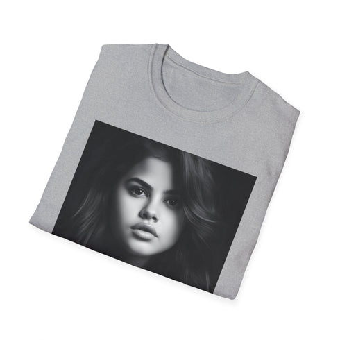 Selena Gomez TShirt: Radiant watercolor tee, embodying confidence and artistry.