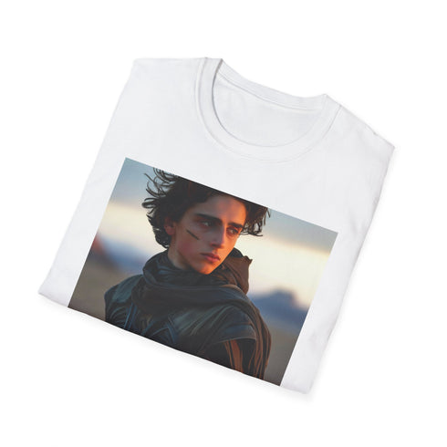 Charcoal cotton T-shirt with Timothée Chalamet Dune graphic in regular fit