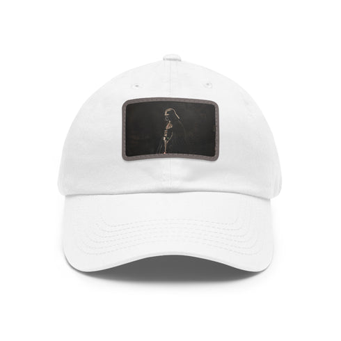 Dark Side Commander Cap in White with Light Brown Rectangle Patch.