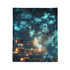 Mystical Wind Chimes Glowing in Night — Plush Fleece Throw Blanket — Product Detail View 7