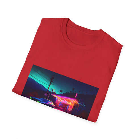 Cotton charcoal crew neck t-shirt with neon watercolor Cillian Murphy graphic