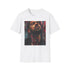 Charcoal crew neck T-shirt featuring Drake's vibrant poetic portrait painting