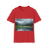Alaska Adventure Landscapes Tee Charcoal Size Small unisex t-shirt.