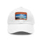 Galapagos Explorer white baseball cap with light brown patch icon